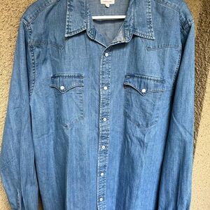 Levi's Blue Denim Shirt button up xxl shirt